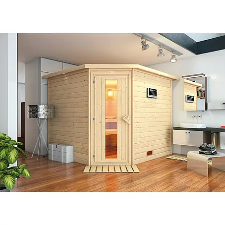 Karibu  Massivholzsauna Leona