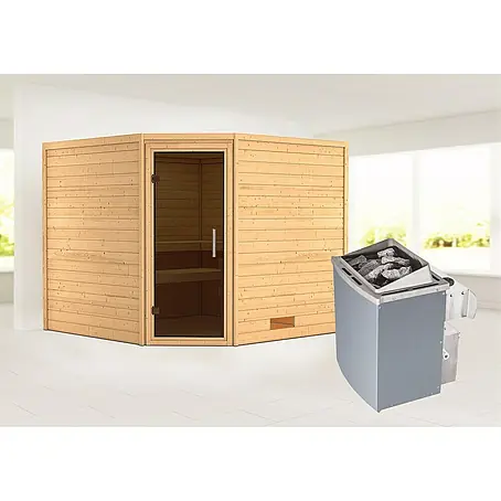 Karibu  Massivholzsauna Leona