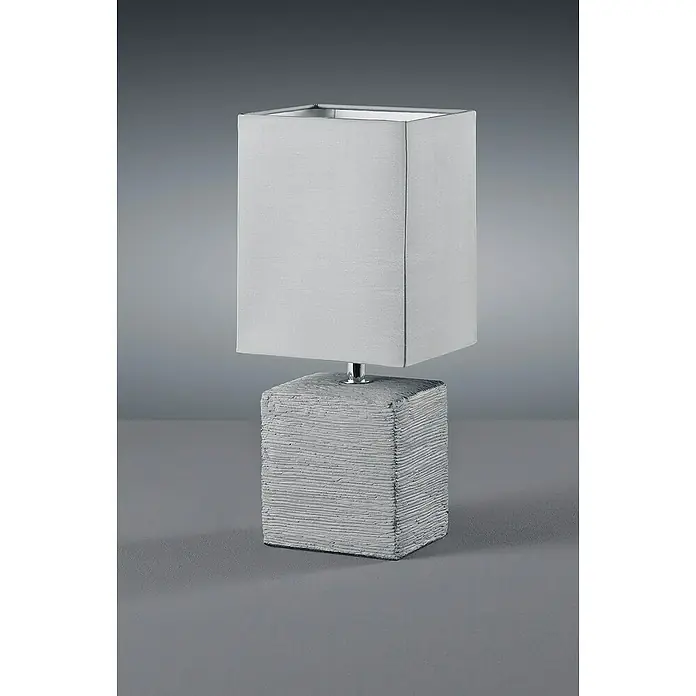 Trio Lighting Lámpara de mesa decorativa Ping - 40 W, L x An x Al: 11 x 13 x 29 cm, Gris, E14 - Foto ambiente