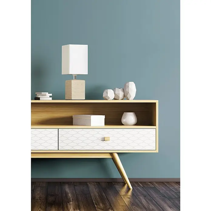 Trio Lighting Lámpara de mesa decorativa Ping - 40 W, L x An x Al: 11 x 13 x 29 cm, Crema, Blanco, E14 - Foto ambiente