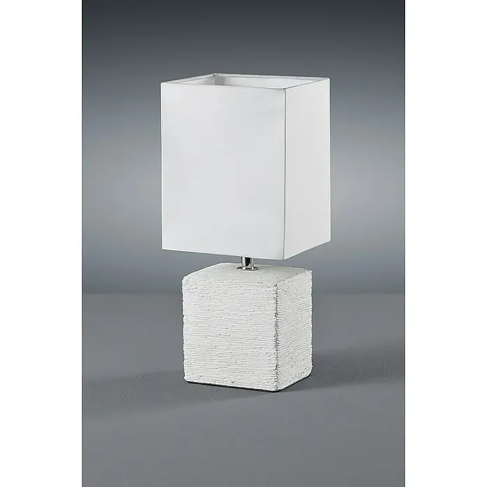 Trio Lighting Lámpara de mesa decorativa Ping - 40 W, L x An x Al: 11 x 13 x 29 cm, Crema, Blanco, E14 - Foto ambiente