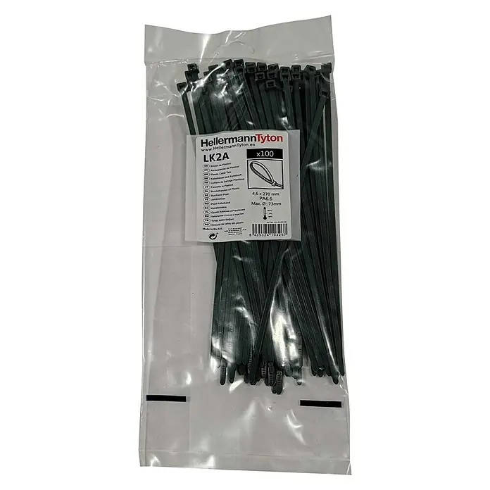 Ibelec Bridas para cables - Verde, L x An: 275 x 4,6 mm, 100 uds. - Vista frontal