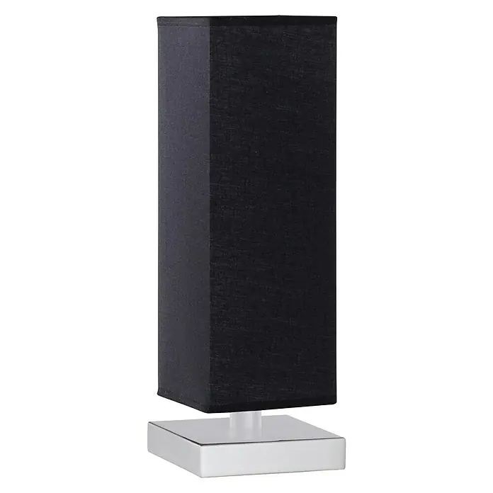 Trio Lighting Lámpara de mesa decorativa Touch - 60 W, L x An x Al: 12 x 12 x 35,5 cm, Gris/Negro, E14 - Vista angular