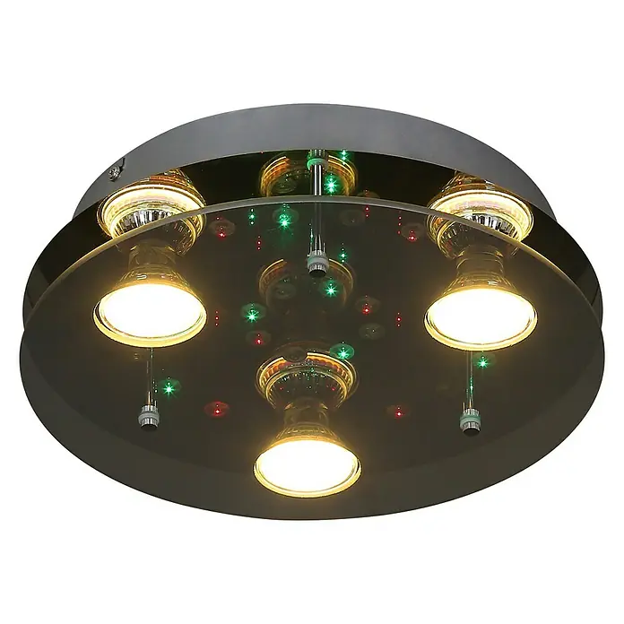 Tween Light Plafón LED redondo Susa - Negro - Vista angular
