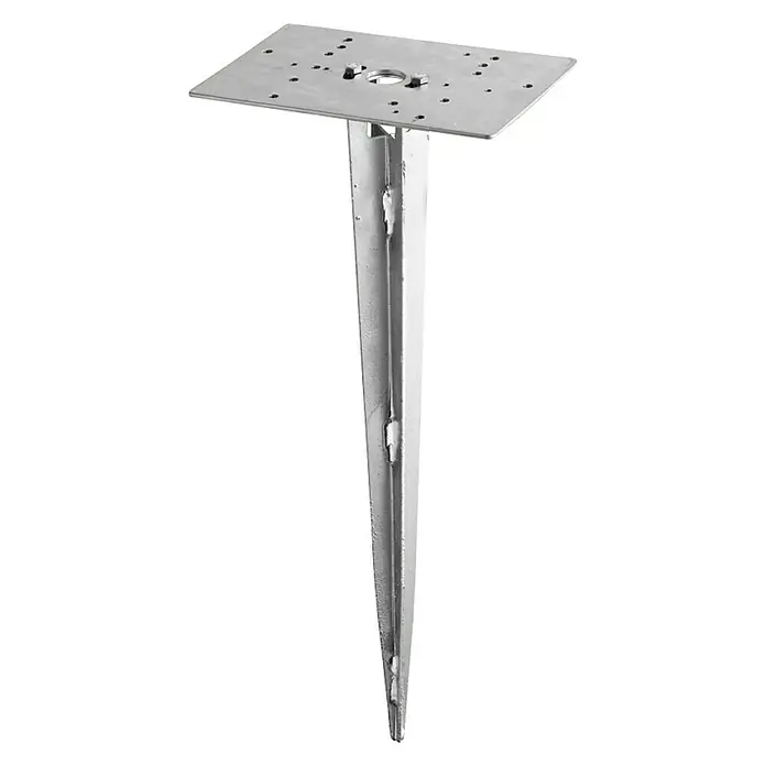 Trio Lighting Varilla de acero inoxidable para tierra - Acero, L x An x Al: 14 x 20 x 40,5 cm - Vista angular