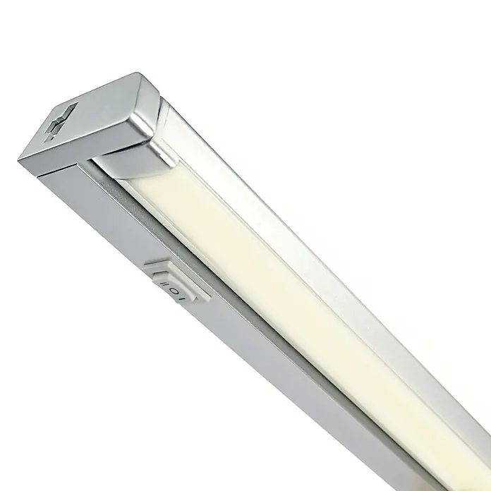 Luceco Lámpara LED bajo mueble Orientable - 10 W, Largo: 55 cm, Plateado - Primer plano