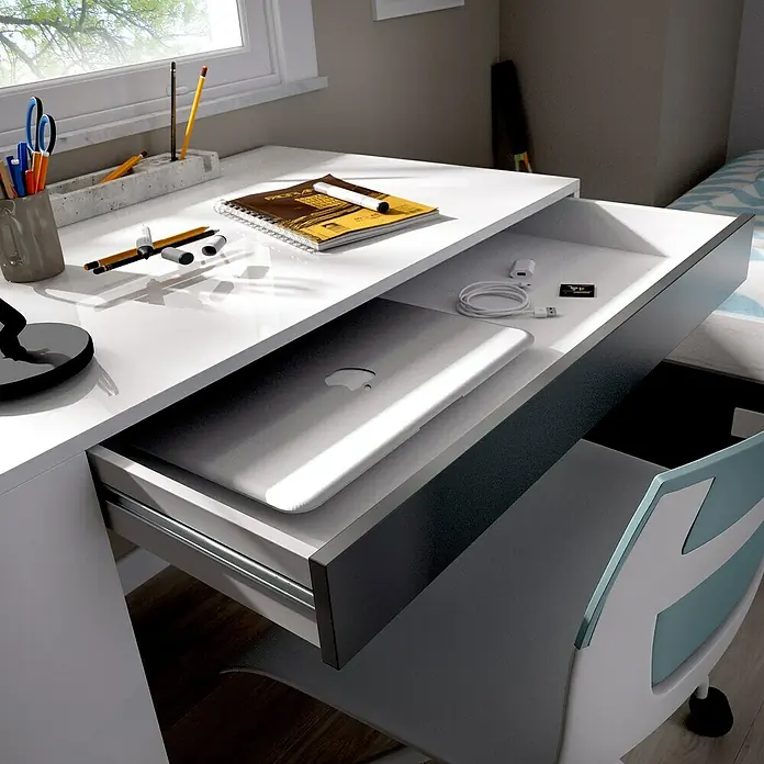 Mesa de escritorio DJ - L x An x Al: 50 x 79 x 79 cm - Foto ambiente