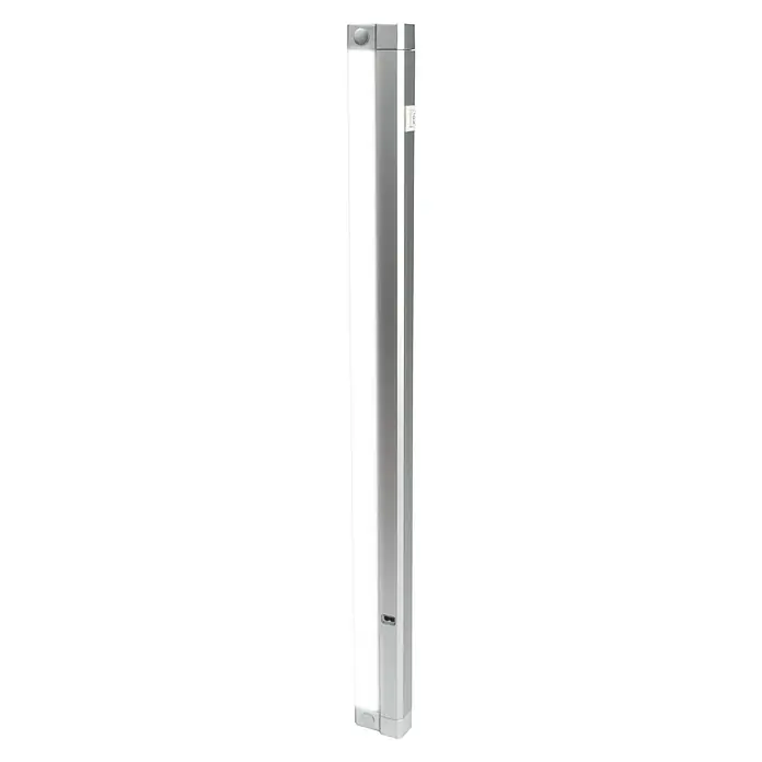 Luceco Lámpara LED bajo mueble con sensor - 6,5 W, Sensor de movimiento, L x An x Al: 45,7 x 1,72 x 4,55 cm, Plateado - Vista angular