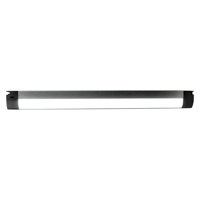 Luceco Lámpara LED bajo mueble con sensor - 8,5 W, Sensor de movimiento, L x An x Al: 45 x 1,95 x 4,59 cm, Plateado - Vista frontal