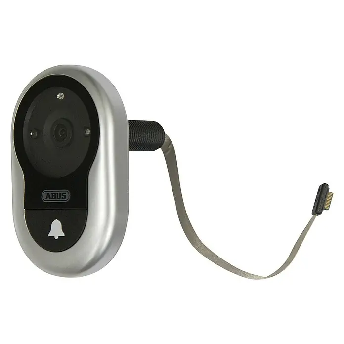 Abus Digitaler Türspion DTS2814rec - 2,8 ", TFT-Bildschirm, Türstärke: 38 mm - 110 mm, Einbaumaß: 14 mm Türbohrungen, Silber, Schwarz - Vorderansicht