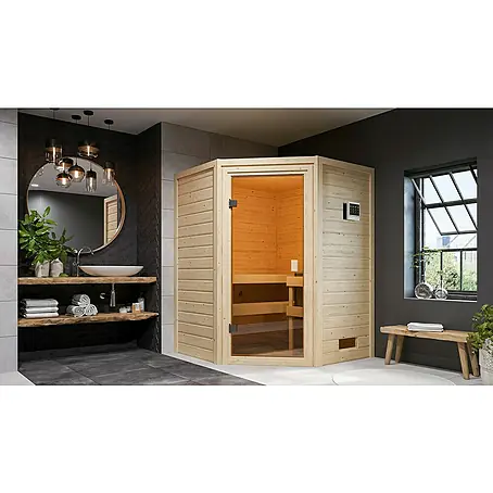 Karibu  Massivholzsauna Antonia
