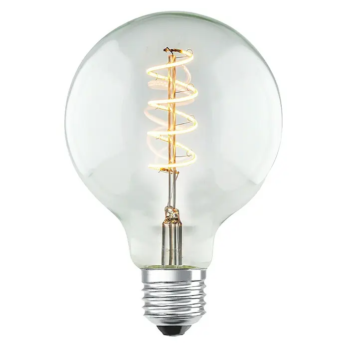 Home Sweet Home Ledlamp - E27, 4 W, G95, 160 lm, Transparant - Vooraanzicht