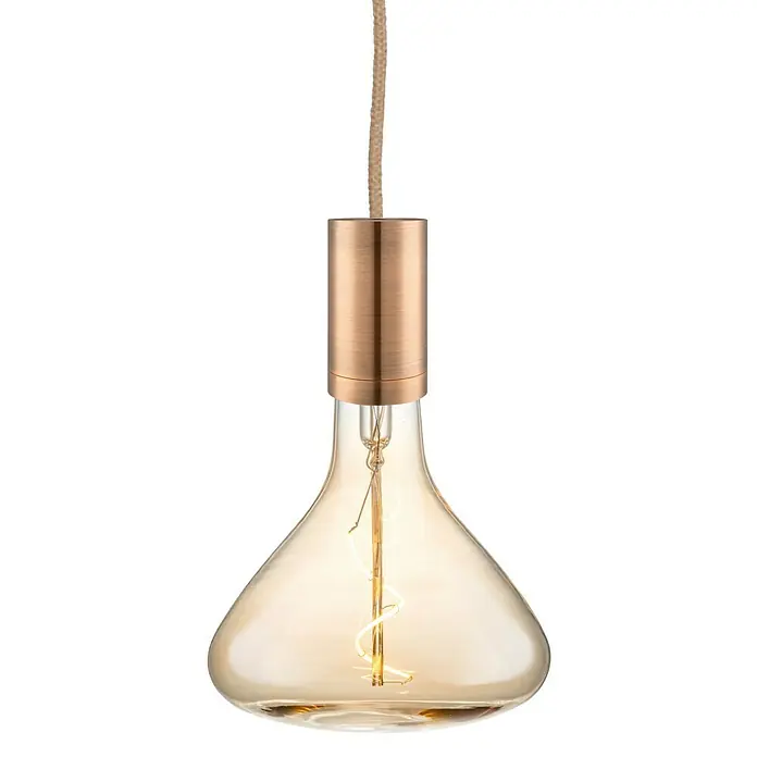 Home Sweet Home Lampfitting - E27, Koper, Ø x h: 5 x 11 cm - Vooraanzicht