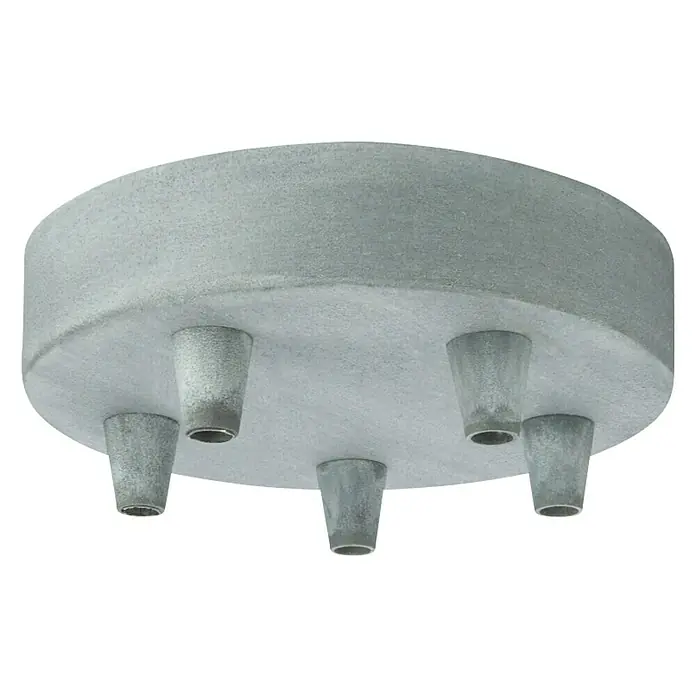 Home Sweet Home Plafondhouder voor lamp - 5 voudig, Beton, Metaal - Vooraanzicht