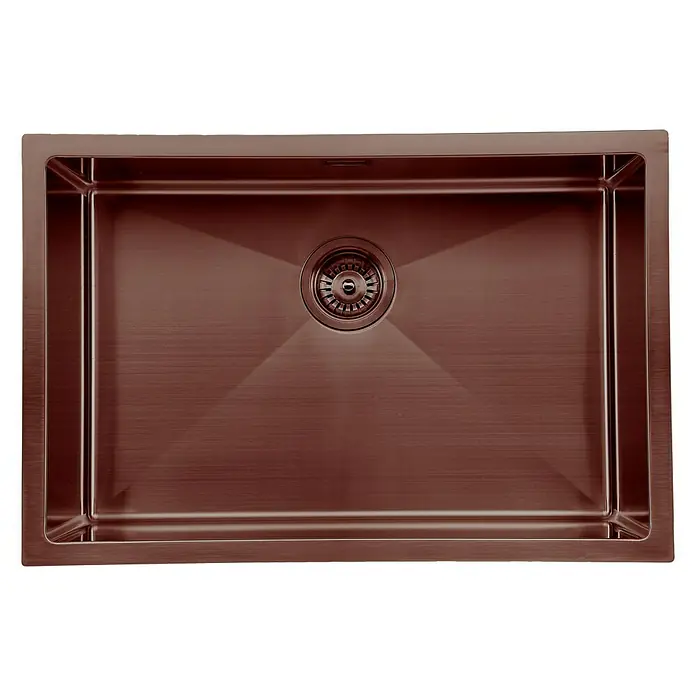 Fregadero encastrable Urano - 45,7 x 68,6 cm, Rosa - Vista superior