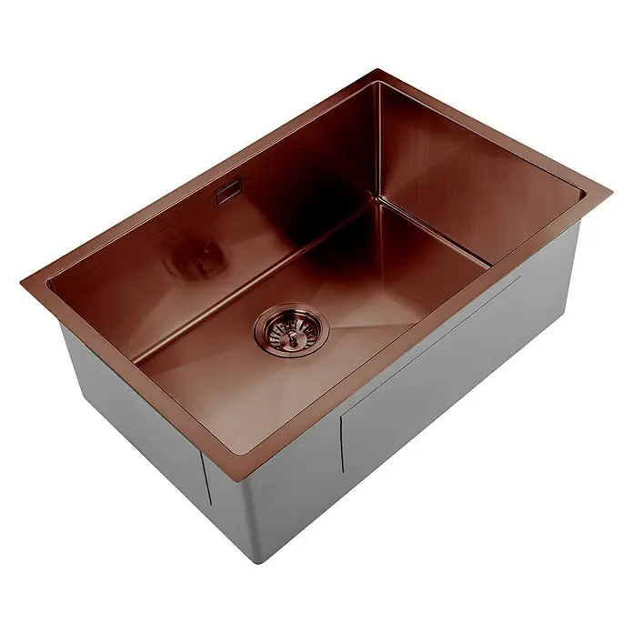 Fregadero encastrable Urano - 45,7 x 68,6 cm, Rosa - Vista superior