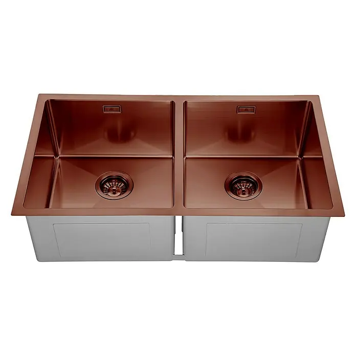 Fregadero encastrable Neptuno - 45,7 x 83,8 cm, Rosa - Vista descendente