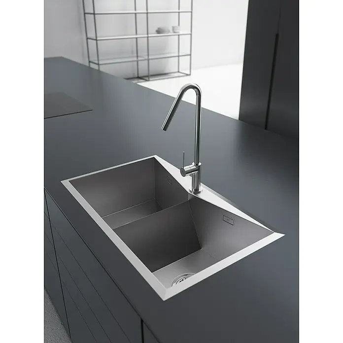 Fregadero encastrable Mercurio - 45 x 82 cm, Acero inoxidable - Foto ambiente