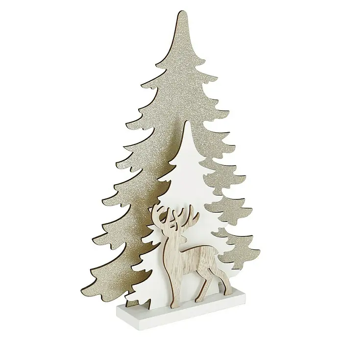 Luz de Navidad LED - Oro, 25,5 x 5 x 35 cm - Vista de perfil izquierdo