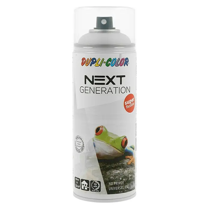Dupli-Color Next Lak u spreju - Svilenkasti mat, 400 ml, Prozirno - Pogled sprijeda