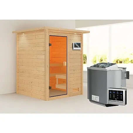 Karibu  Massivholzsauna Sandra