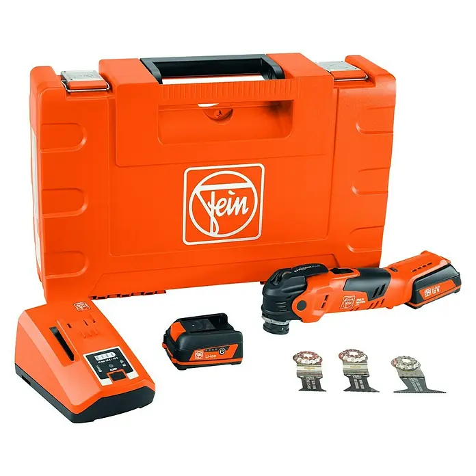 Fein MultiMaster Aku višenamjenski alat MultiMaster AMM 300 Plus Start - 12 V, 2 baterije, 3 Ah, 11.500 okr/min - 18.000 okr/min - Pogled odozgo