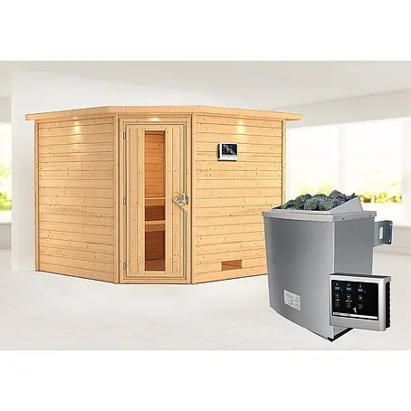 Karibu  Massivholzsauna Leona