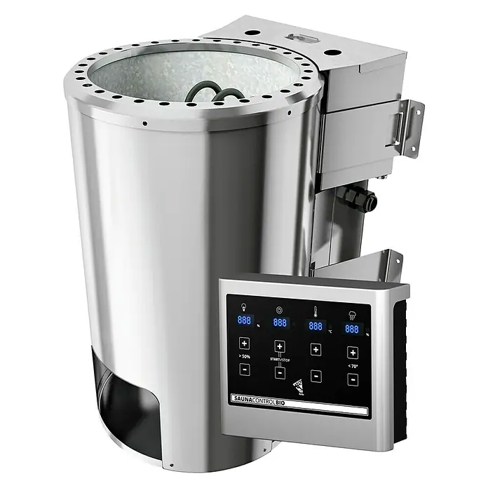 Karibu Saunaofen - 3,6 kW, Mit externer Steuerung - Diagonale Ansicht