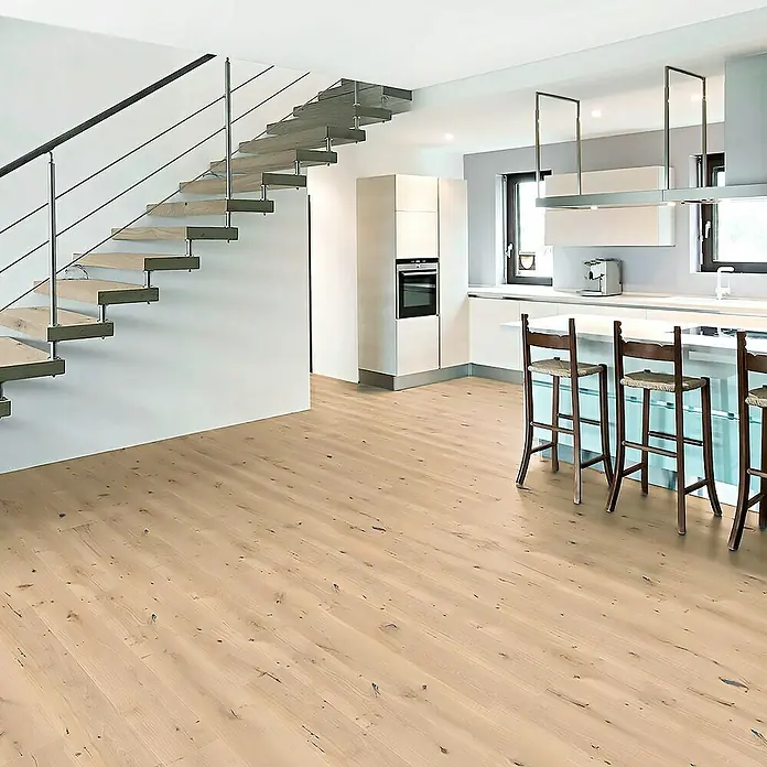 Fertigparkett Eiche Helgoland - 2.130 x 190 x 14,2 mm, Landhausdiele - Stimmungsaufnahme