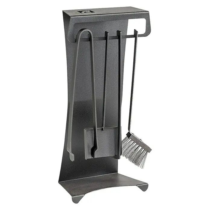 Kaminbesteck - 4 -tlg., Schwarz, Höhe: 60 cm - Diagonale Ansicht