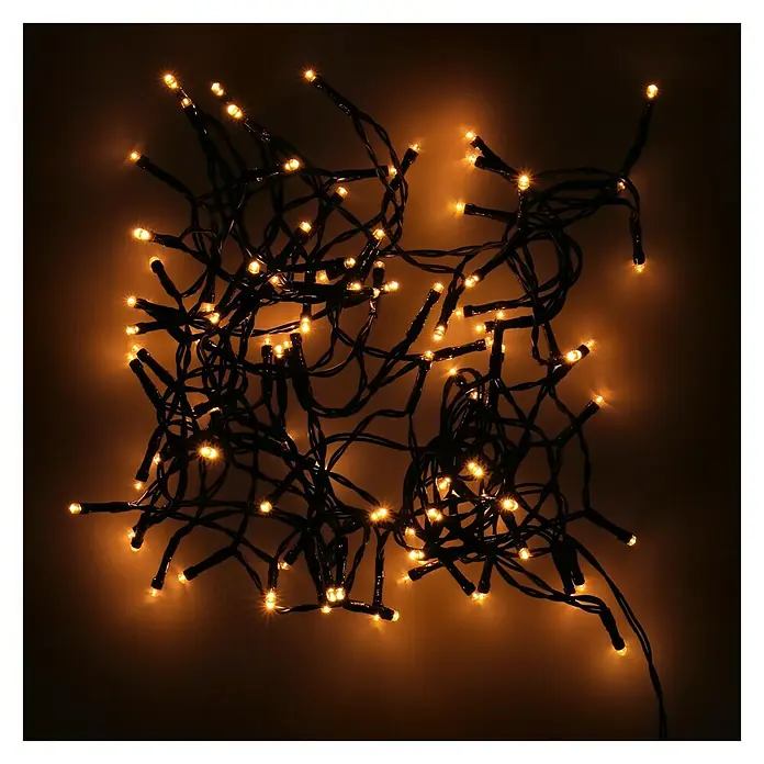 Led-feestverlichting - Buiten, 96 lampen, Kabellengte: 7 m, Lichtkleur: Warm wit - Sfeeropname