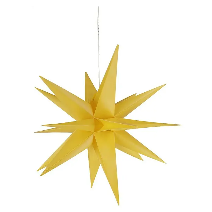 Tween Light Estrella LED colgante 3D - Para exterior, 1 luz, Diámetro: 50 cm, Amarillo, Blanco cálido - Vista frontal