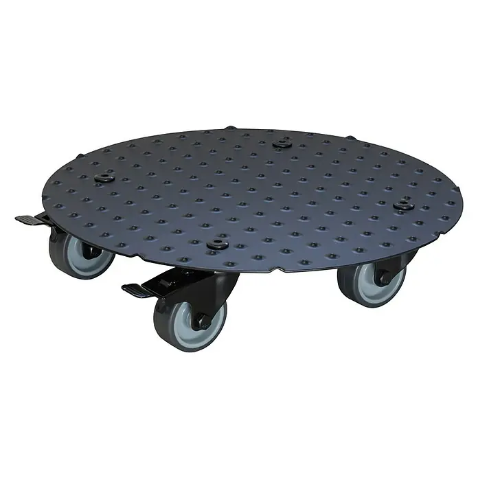Gardol Pflanzenroller - Durchmesser: 30 cm, Aluminium, Schwarz, Max. Belastung: 150 kg - Diagonale Ansicht