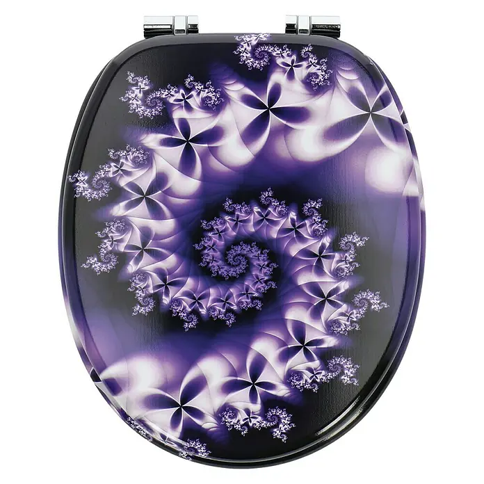 Poseidon WC-Sitz Violet - Mit Absenkautomatik, MDF, Violett - Ansicht von oben