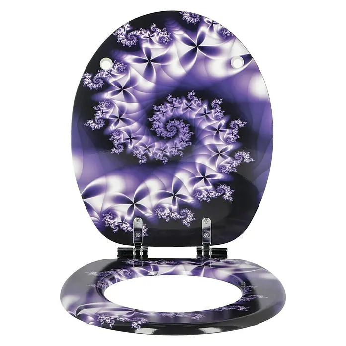 Poseidon WC-Sitz Violet - Mit Absenkautomatik, MDF, Violett - Vorderansicht