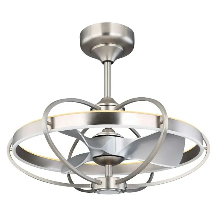 Globo Deckenventilator Almeni - Durchmesser: 70 cm, Silber, 40 W - Vorderansicht