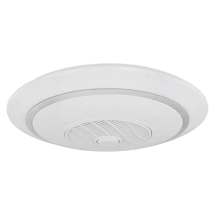 Globo Deckenventilator Rosario - Ø x H: 77 x 25,5 cm, Weiß matt - Diagonale Ansicht