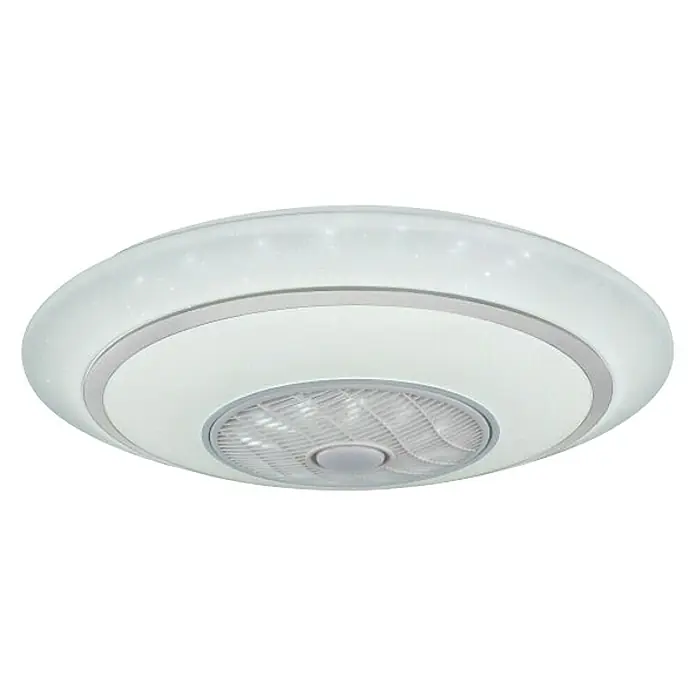Globo Deckenventilator Rosario - Ø x H: 77 x 25,5 cm, Weiß matt - Diagonale Ansicht