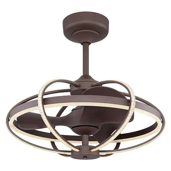 Globo Stropni ventilator Simona - Promjer: 64 cm, Coffee, 50 W - Dijagonalni pogled