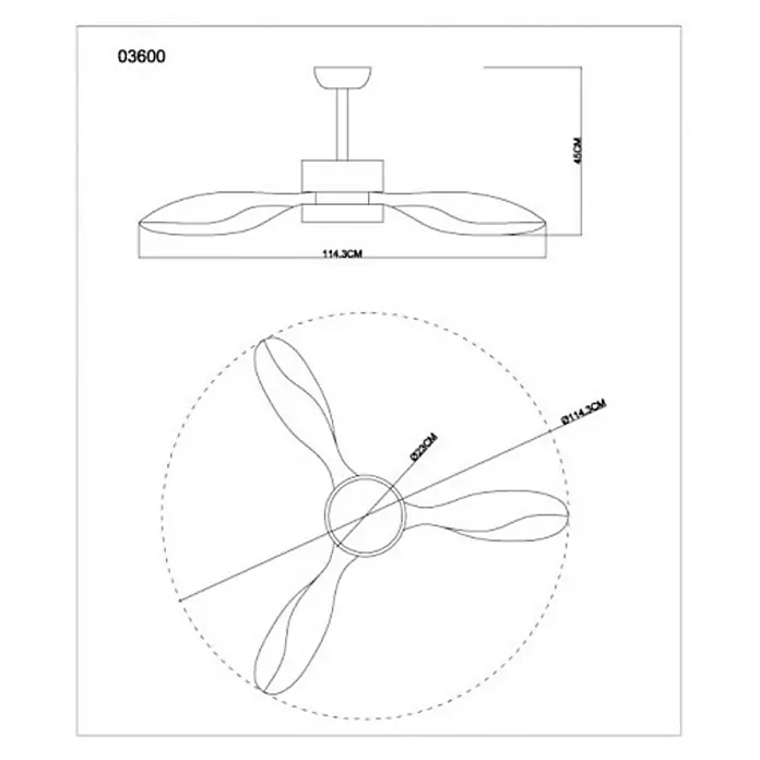 Globo Deckenventilator Ramona - Durchmesser: 114 cm, Weiß, 18 W