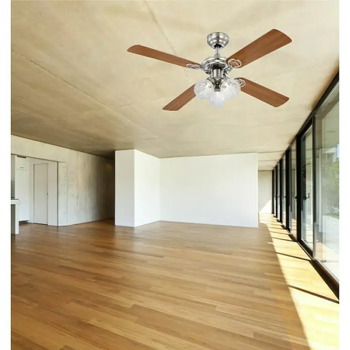 Globo Deckenventilator Enigma - Durchmesser: 105 cm, Nickel matt - Stimmungsaufnahme