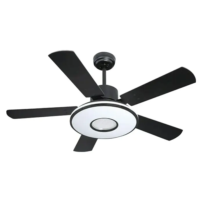 Globo Deckenventilator Runola - Durchmesser: 116 cm, Schwarz, 24 W - Diagonale Ansicht