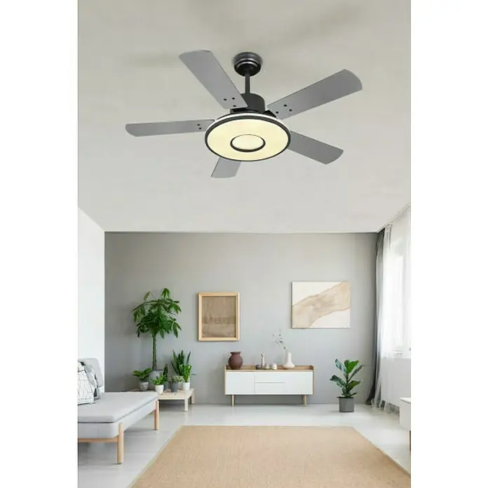 Globo Deckenventilator Runola - Durchmesser: 116 cm, Schwarz, 24 W - Stimmungsaufnahme