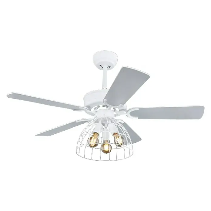 Globo Stropni ventilator Sallie - Bijela mat, Sive boje, Ø x V: 106 x 58 cm, E27, 60 W - Pogled odozdo