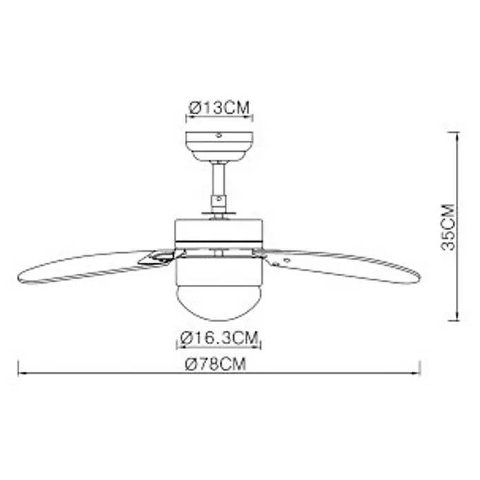 Globo Deckenventilator Rivaldo - Durchmesser: 78 cm, Nickel matt, 60 W