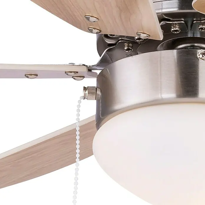 Globo Deckenventilator Rivaldo - Durchmesser: 78 cm, Nickel matt, 60 W - Detailaufnahme