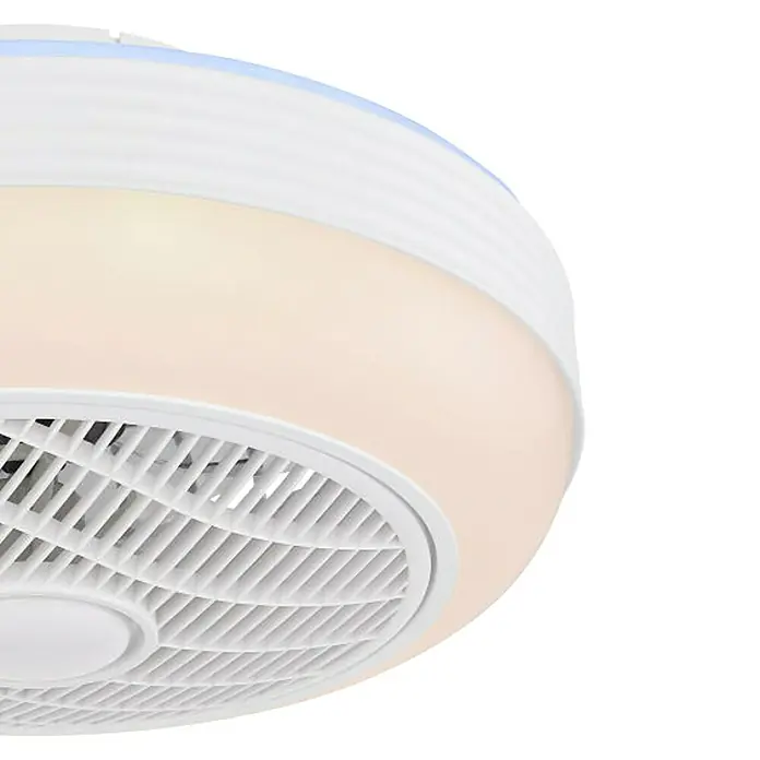 Globo Deckenventilator Romario - LED, Ø x H: 46 x 23 cm, Weiß matt, 24 W - Detailaufnahme