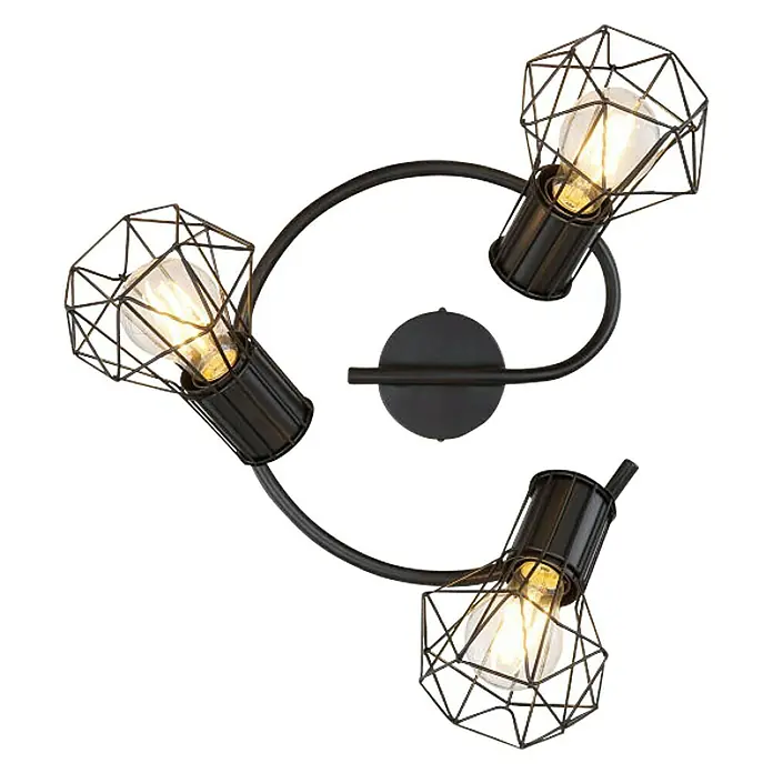 Globo Deckenstrahler Priska - 40 W, Schwarz, E27 - Ansicht von unten