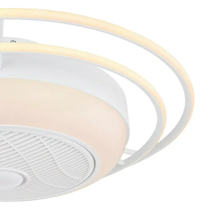 Globo Deckenventilator Romario - LED, Ø x H: 73 x 23 cm, Weiß matt, 24 W - Detailaufnahme