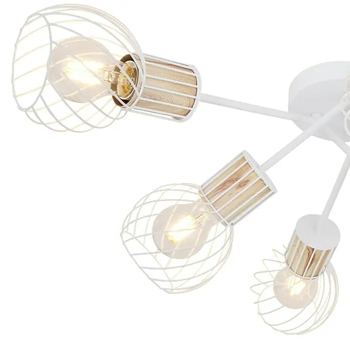 Globo Deckenleuchte Luise - 40 W, L x B x H: 70 x 70 x 24 cm, Weiß, E27 - Detailaufnahme